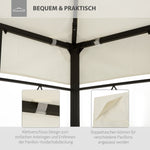 Replacement Roof for Metal Gazebo 4x3m with Leakage Opening - Cream-White Polyester