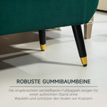 Luxury Upholstered Bench, Storage Armrests Chest, Velvet Polyester Rubberwood Green