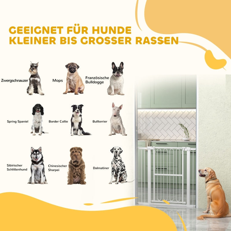 Dog Safety Gate, 76-104 cm, Stair, Metal