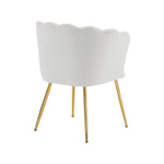 Modern velvet armchair, comfortable upholstered decorative chair, gold-plated metal legs