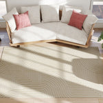 Machine-Woven Rug, 15mm High, Non-Slip, Cream White