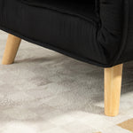 2-in-1 Sleeper Chair Sofa Bed Adjustable Backrest Linen Look