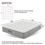 Upholstered Bed 160x200cm, Padded Headboard USB-C 4 Drawers, Beige Linen