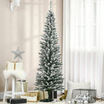 Artificial Christmas Tree 210cm Snow-Covered PVC Green/White