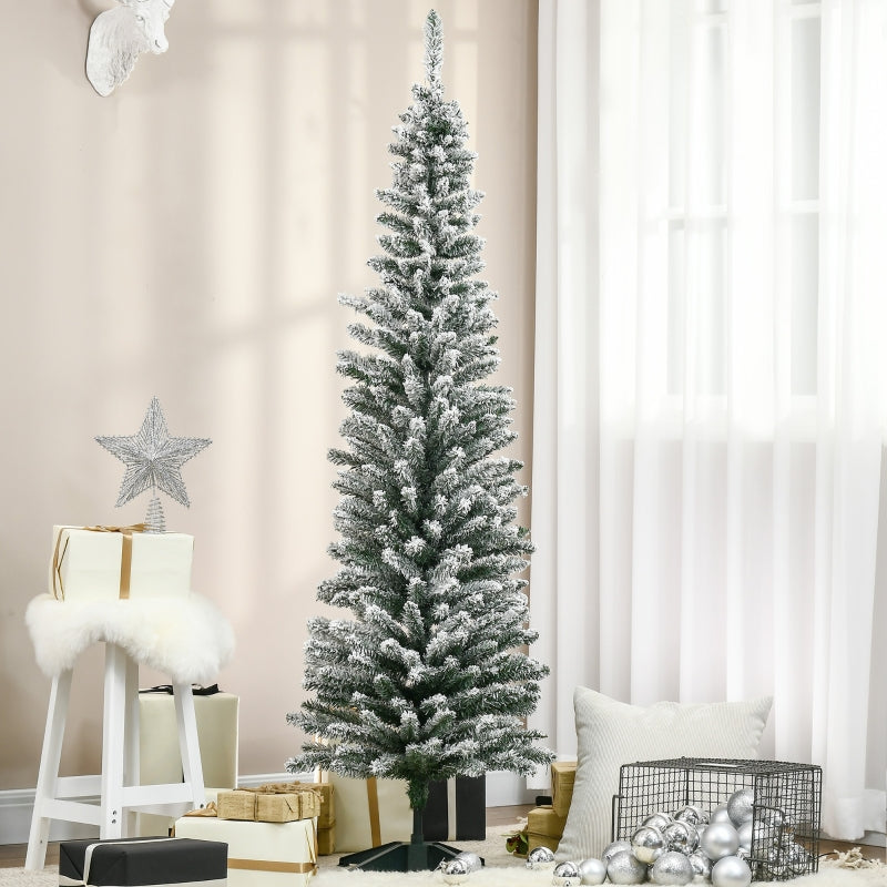 Artificial Christmas Tree 210cm Snow-Covered PVC Green/White