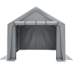 Garage Tent 244x241x217cm, Waterproof Tool & Bicycle Shed, Gray
