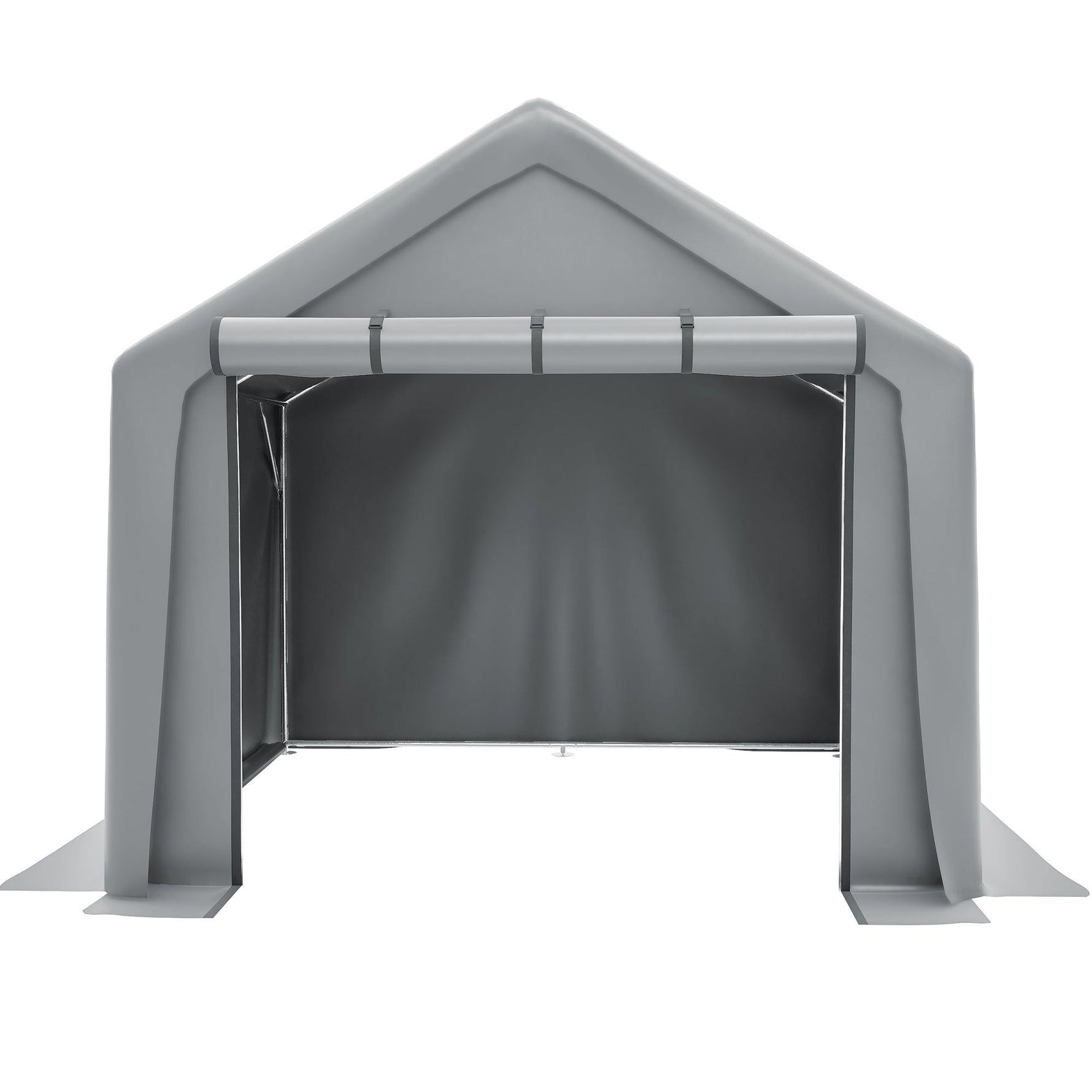 Garage Tent 244x241x217cm, Waterproof Tool & Bicycle Shed, Gray