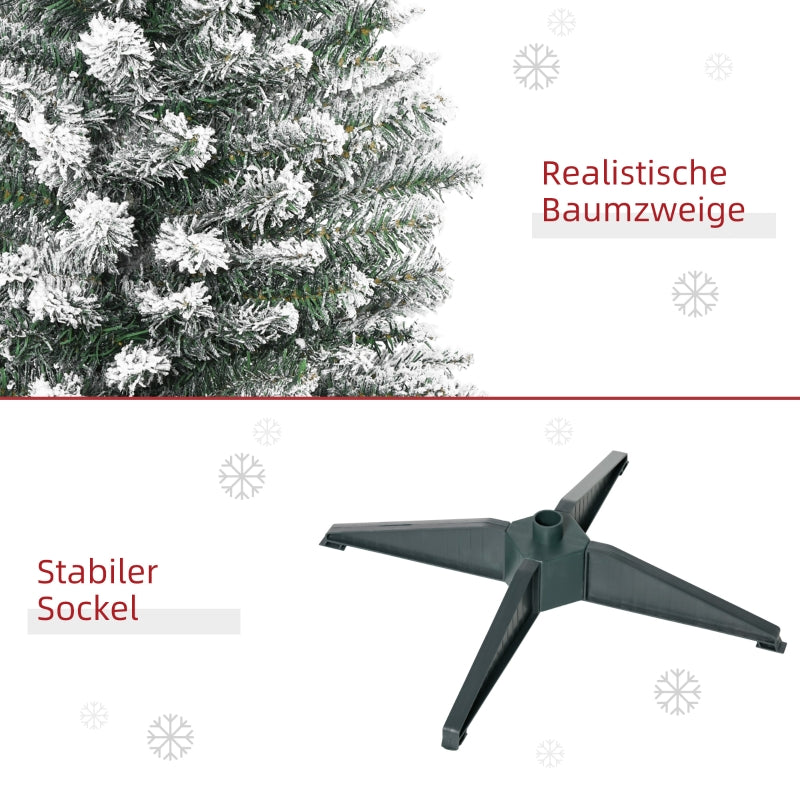 Artificial Christmas Tree 210cm Snow-Covered PVC Green/White