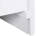 Dog Stairs, 3 Steps Pet Entry Aid with Storage, Fir Wood White