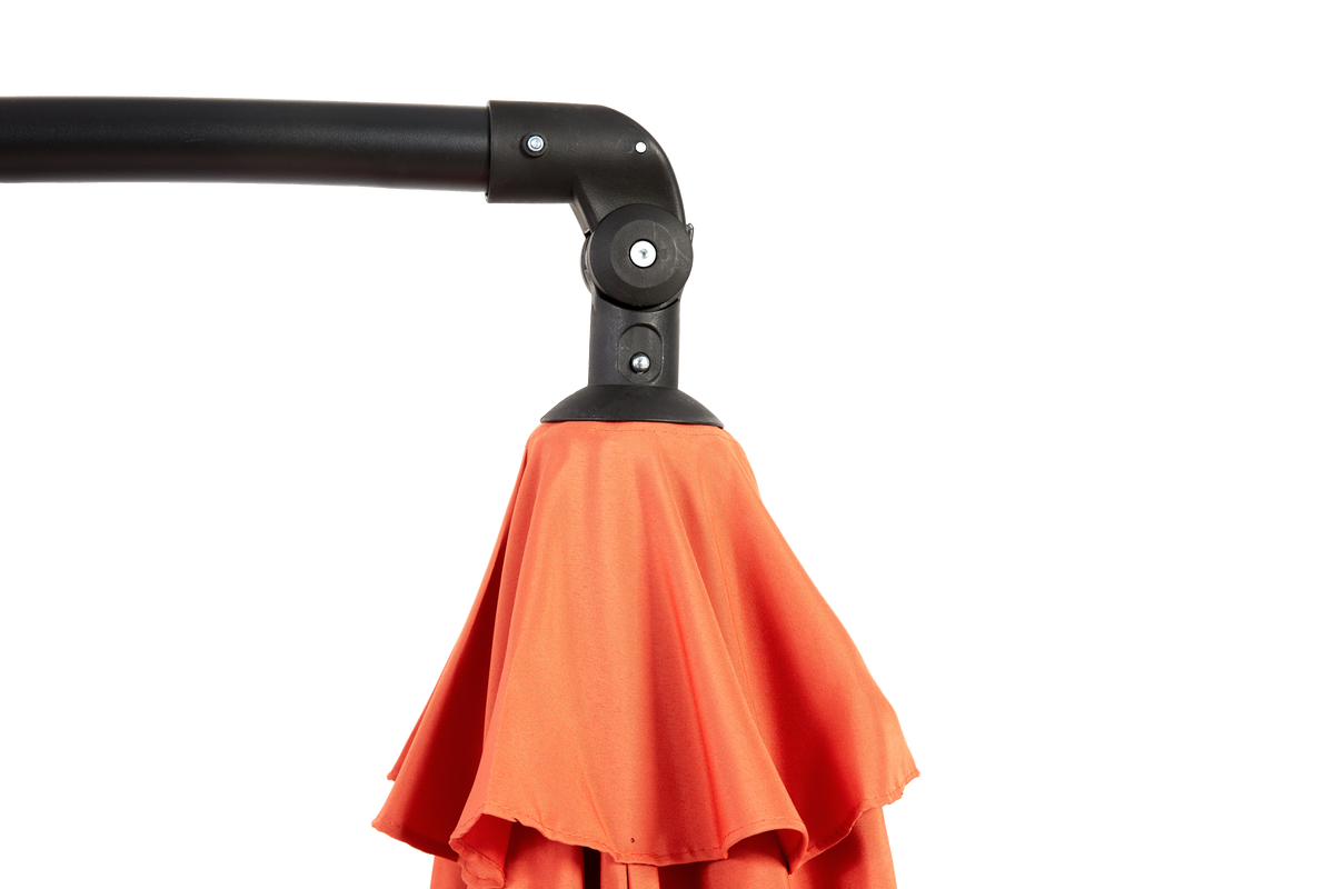 14.8 Ft Double Sided Outdoor Umbrella, Rectangular Large with Crank, Orange