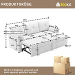 Sofa Bed, Multi-functional with Storage & Pull-Out, Chaise Lounge Interchangeable, L-Shaped Modular