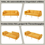 Two-seater Sofa Bed Multifunctional Adjustable Folding Velour Upholstery
