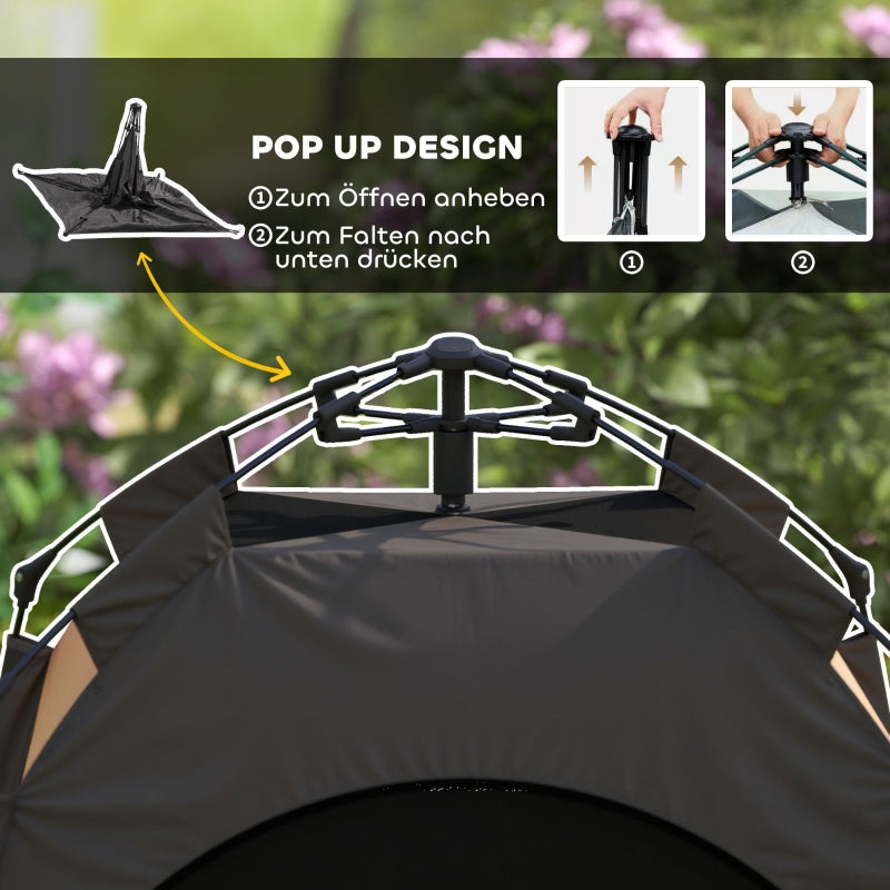 Pet Tent, Dog Tent, Foldable Weatherproof, Dark Brown