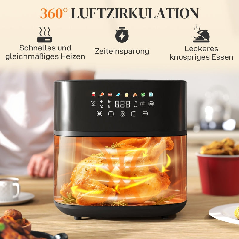 Air Fryer, 8L, 8 Presets, 1700W, Black