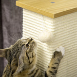 Cat Tree with Toys, 80 cm, Beige + Natural