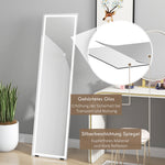 Full Length Mirror, 40x150cm LED Standing Wall, White
