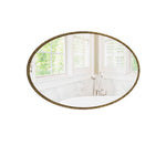 Iron Art Oval Retro Mirror, Wall Hanging, Gold