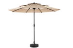 Outdoor Umbrella 14.8 Ft Double Sided Rectangular Large with Crank, Khaki