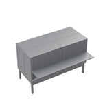 Wall bed 140x200cm with Slatted Base, Folding Vertical Youth Bed, Grey