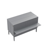 Wall Bed, 140x200cm with Slatted Frame, Grey