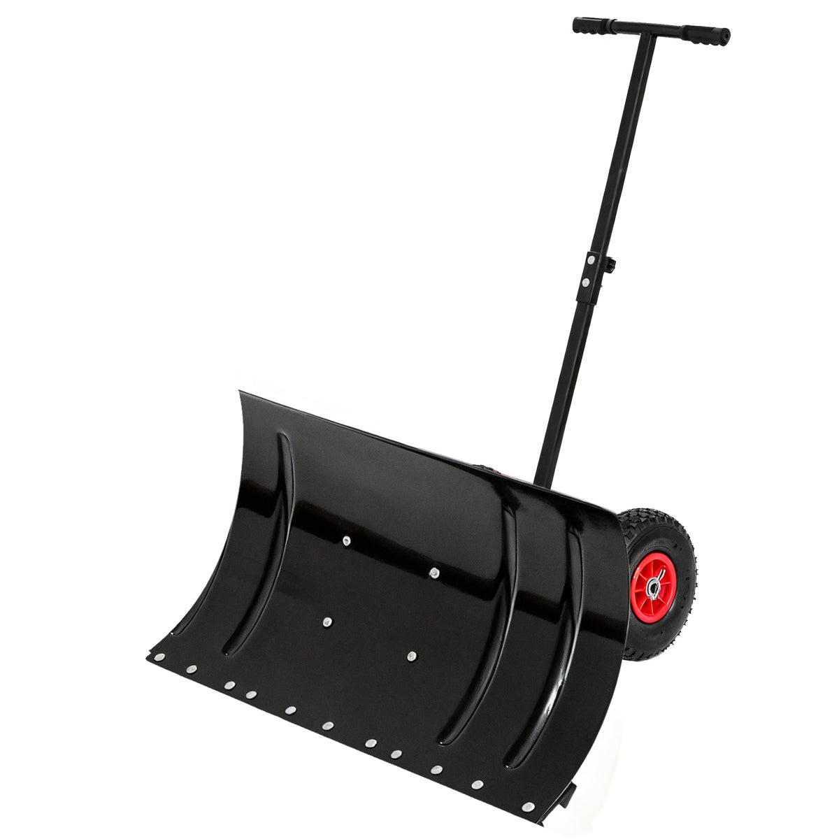 Snow Shovel with Wheels, 5-Stage Adjustable Extra Wide 74 cm, PE Material
