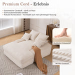 027–Luxury Cord Sofa Bed, Multifunctional Ultra-Soft Space-Saving, Beige
