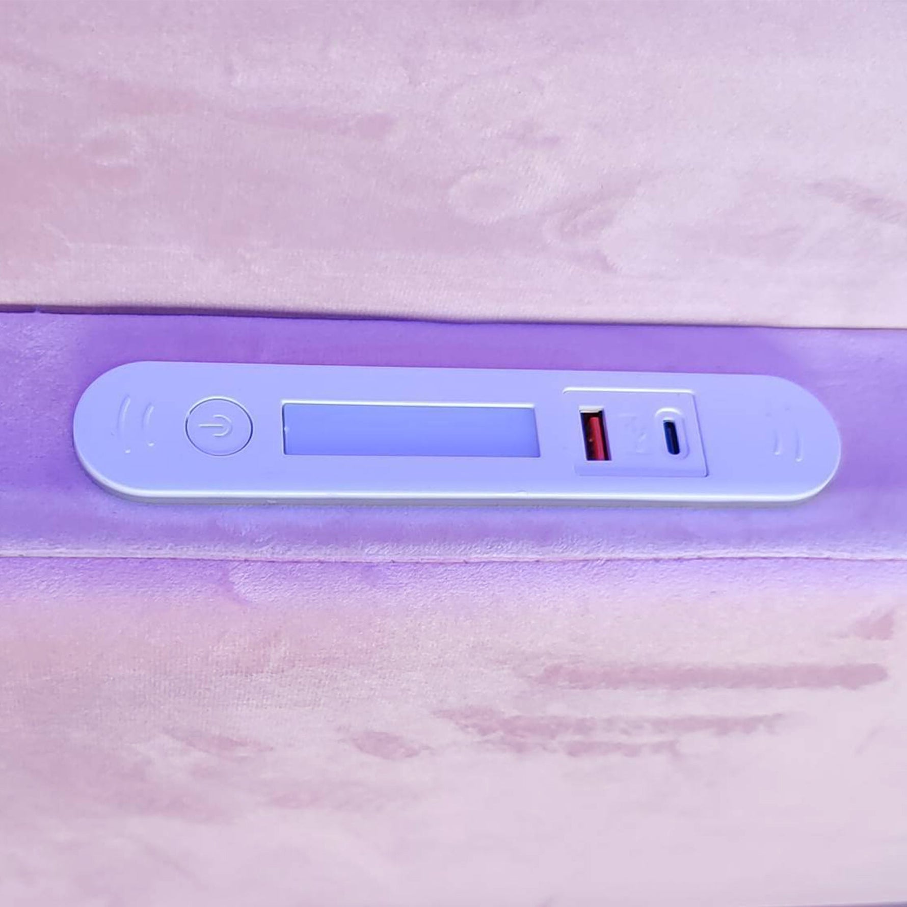 Upholstered Children's Bed 90x200cm LED USB Storage Velvet Pink