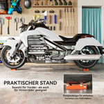 Motorcycle Cleaning Stand, Roller Stand, Tire Cleaning & Chain Lubrication, Orange
