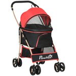 Dog Stroller, 2 in 1 Foldable Trolley with Cushion for Small Dogs, Oxford Fabric