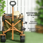 Handcart Foldable Transport Cart with Folding Board, 120 kg, Green
