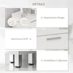 Narrow Bathroom Cabinet Adjustable Shelf 3 Drawers, White
