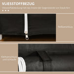 Fabric Wardrobe, Zippered 1 Clothes Rail 10 Shelves, Nonwoven Fabric