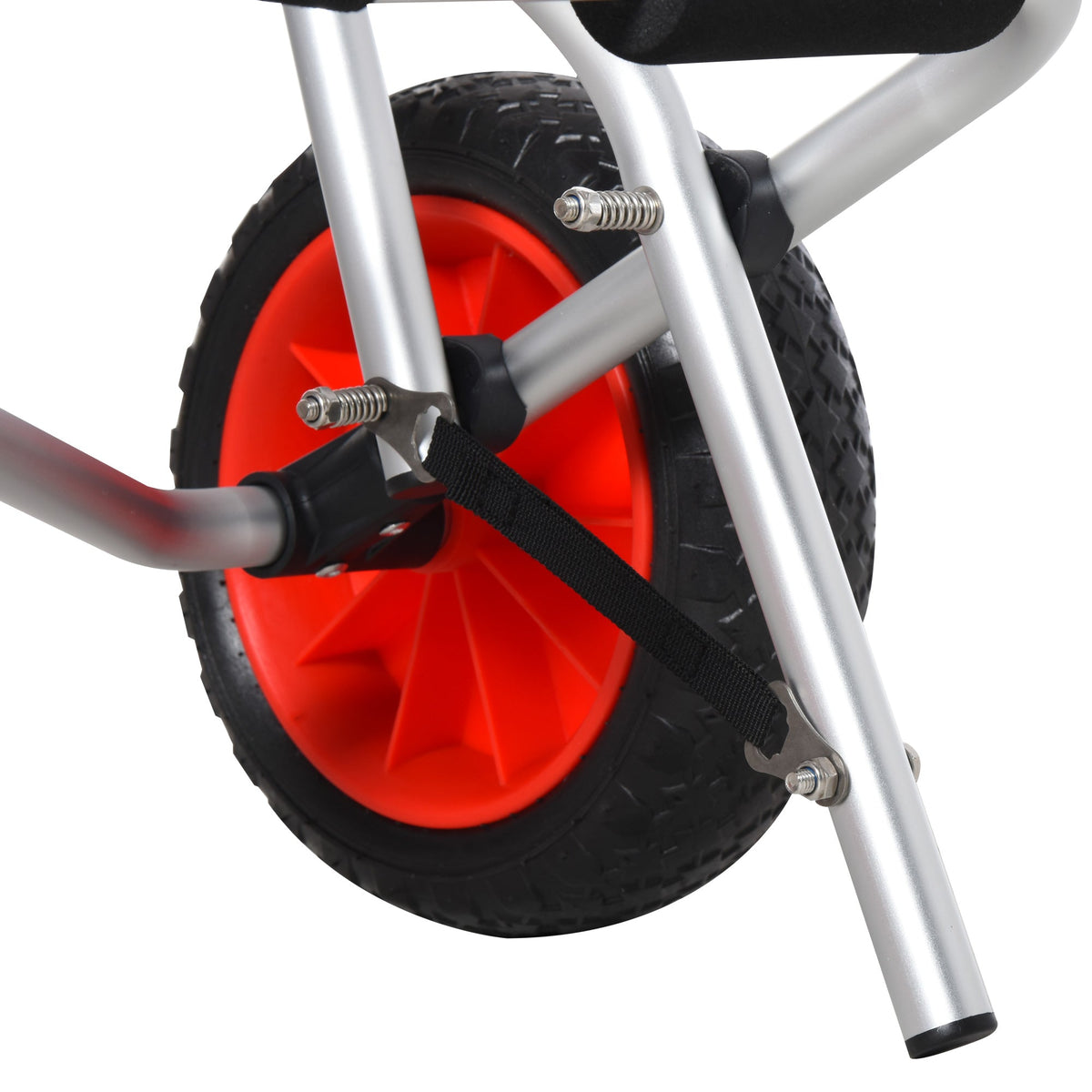 Aluminum Canoe Kayak Surf Trolley, Foldable with PU Wheels, 75 kg Capacity, 68x44.5x40 cm, Aluminum