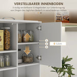 Kitchen Buffet Cabinet Storage with 3 Drawers 3 Shelves 89x168cm White