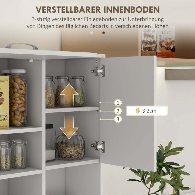Kitchen Buffet Cabinet Storage with 3 Drawers 3 Shelves 89x168cm White
