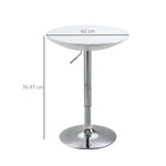 Bar Table, Height Adjustable, Metal ABS, White