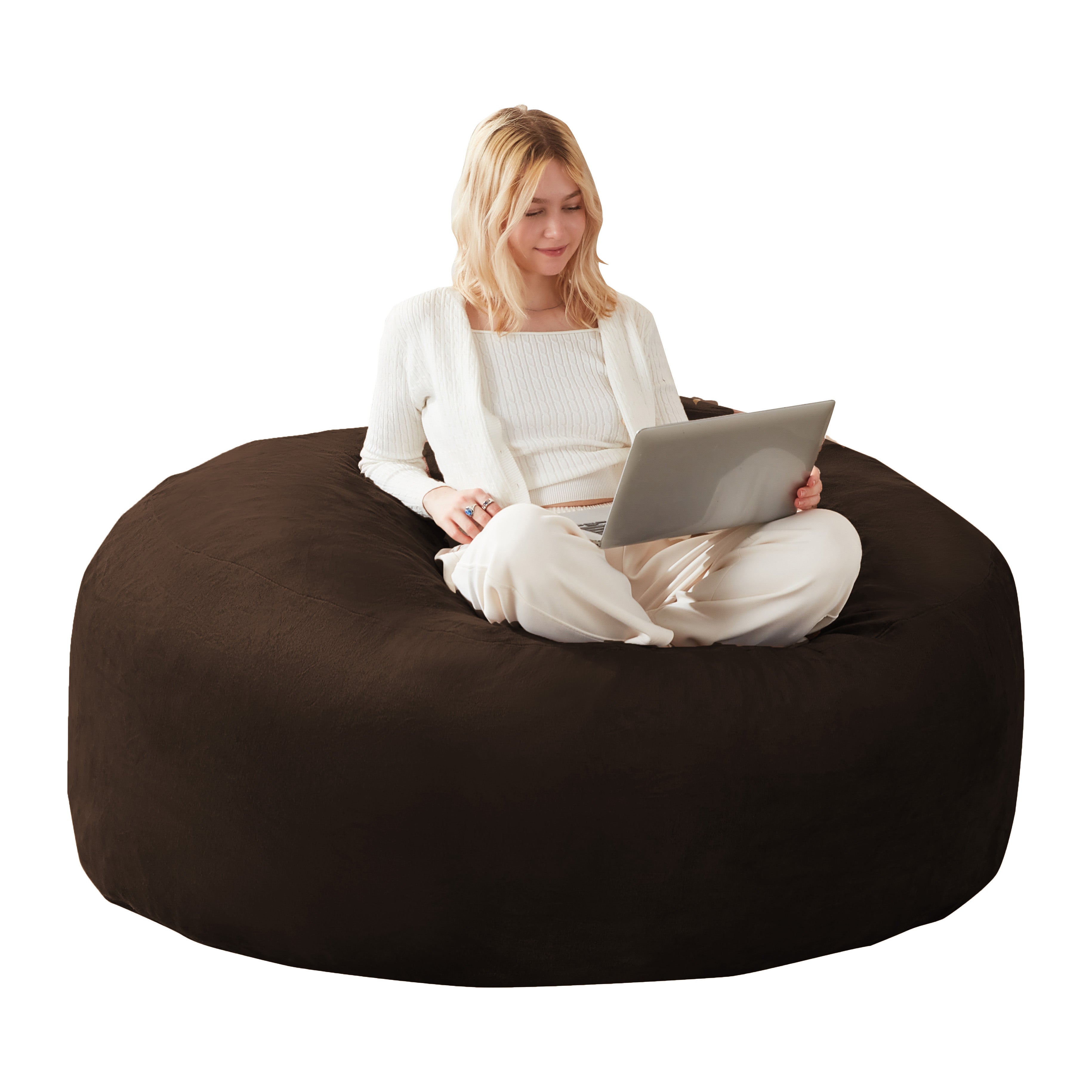6FT Bean Bag Chair, Sofa Reading Chair for Adults, Soft and Comfortable