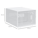 Shoe Cabinet Modular 8 Compartments Transparent Plastic