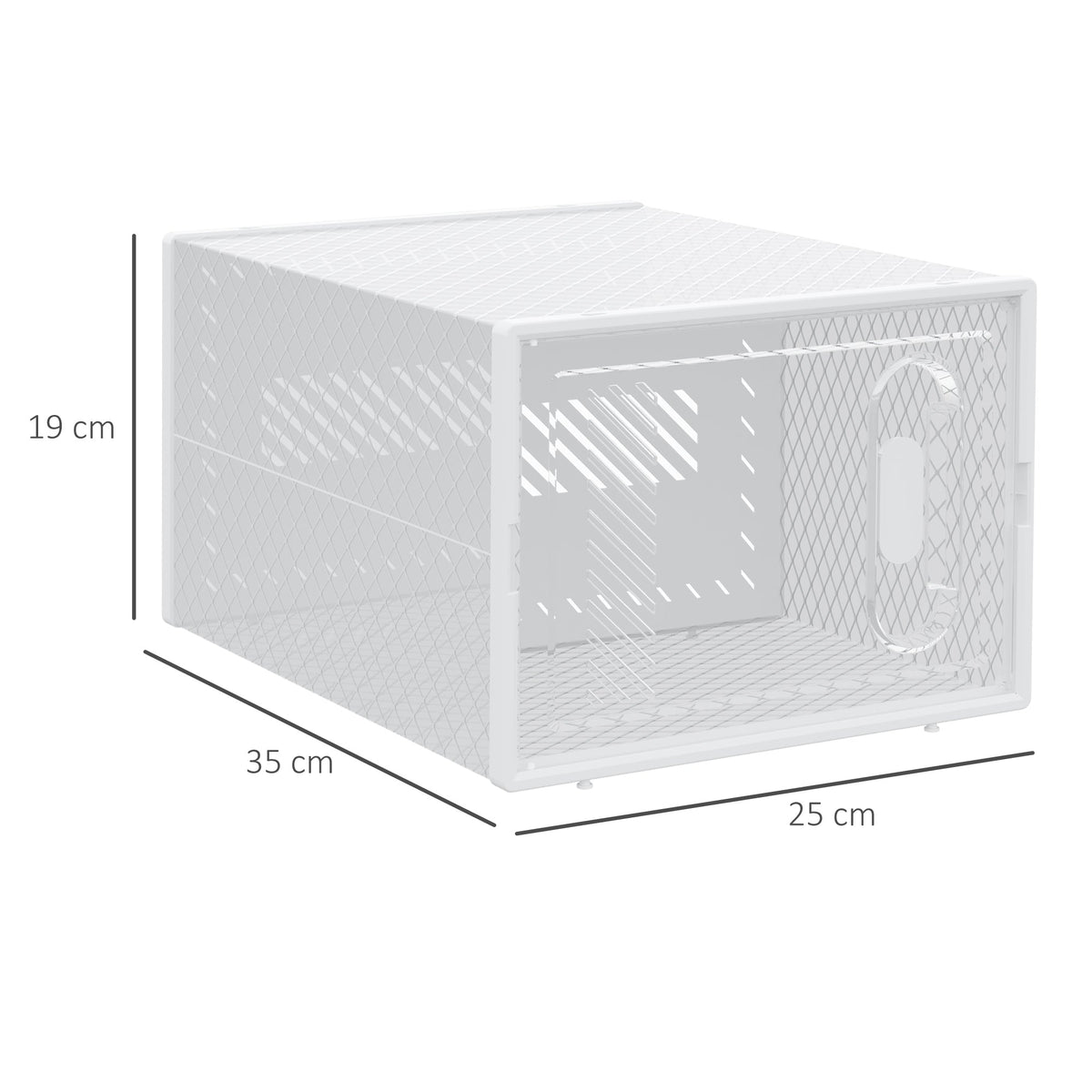 Shoe Cabinet Modular 8 Compartments Transparent Plastic