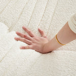 Togo Two-Seater Sofa with Memory Foam and Floor Lounge Design, Chenille