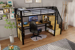 Upholstered Bed 180x200cm with LED, USB & 4 Drawers, Beige