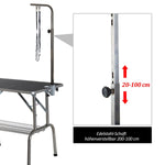 Grooming Table, Folding Height-Adjustable, Black Stainless Steel