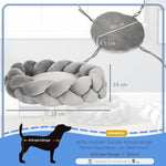 Pet Bed with Cushion, Washable, Grey