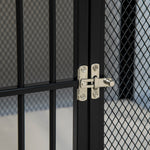 Dog Cage, Kennel with Cushion & Tray, Oak+Black