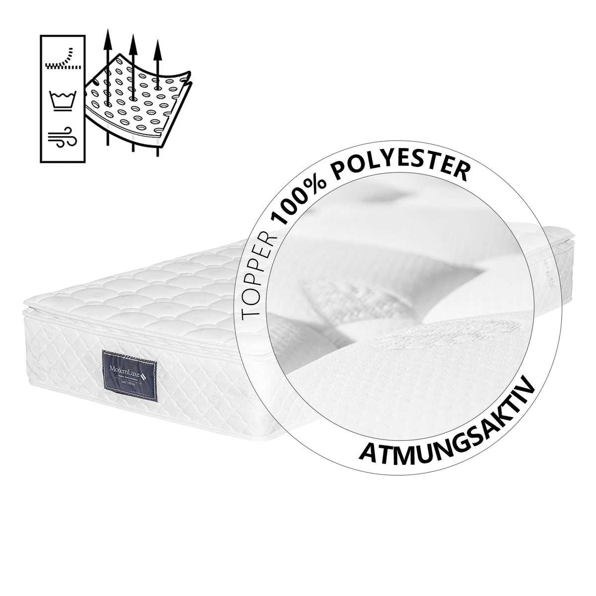 Upholstered Bed, Single with USB Type C Headboard & Storage, Linen Material