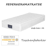 Single Bed with Storage Headboard, 90x200cm Solid Pine, Natural and White