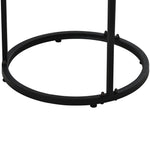 Round coffee table set of 2 nested side tables (oak)