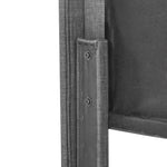 Upholstered Bed, Double with Slatted Frame, 140x200cm, Grey Linen (with Spring Mattress)