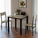 Dining Set Table with 2 Chairs Multi-Use - Natural Color