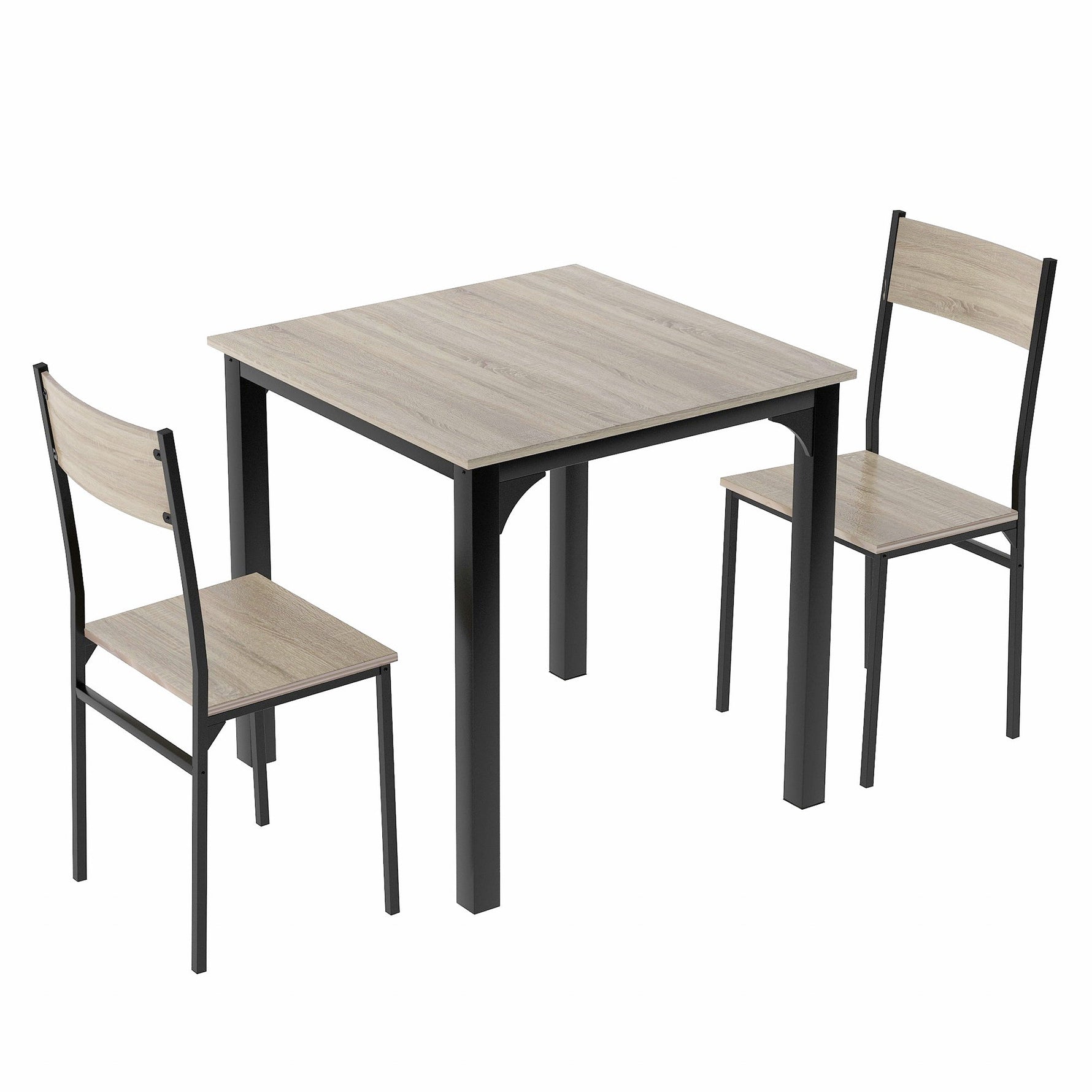 Dining Set Table with 2 Chairs Multi-Use - Natural Color